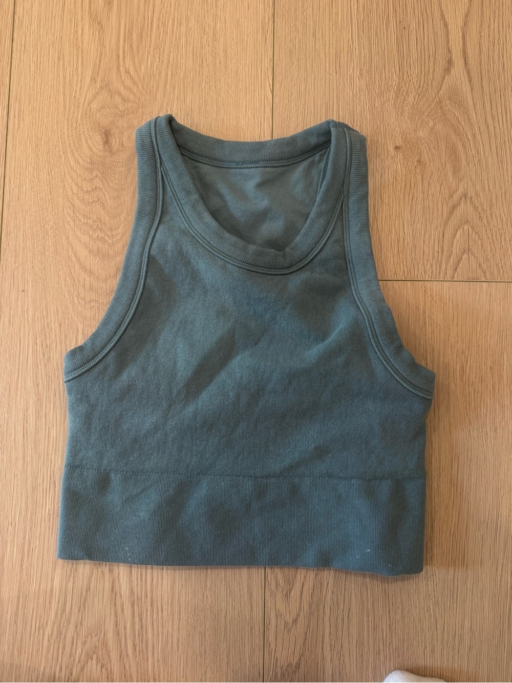 ALO Yoga Cropped Tank Top - Teal Green